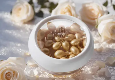 Антивозрастная сыворотка Bee Royal от Faberlic с экстрактом прополиса Золотистые капсулы крема-сыворотки Bee Royal в стеклянной банке