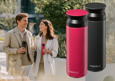 Термос Faberlic до 6 часов и кружка Горячее сердце из фарфора Термос и фарфоровая кружка Горячее сердце от Faberlic для уюта