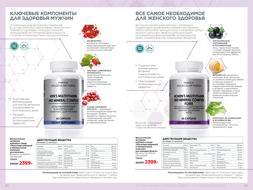 Каталог FABERLIC Molecular Force Страница 62-63